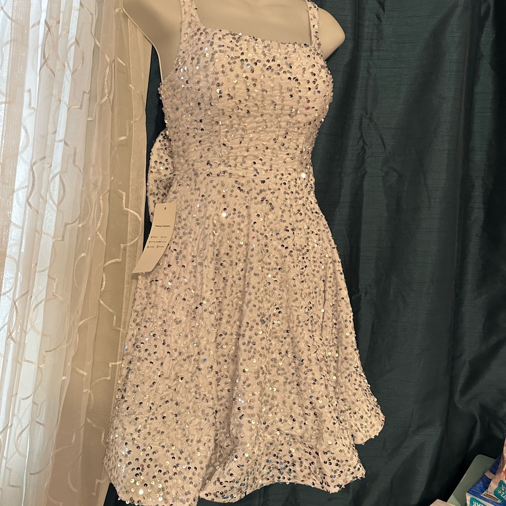Source Unknown Sparkling Sequin Mini Dress